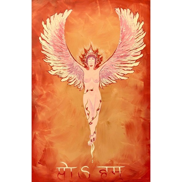 Handmade Painting Resurrection Angel Heaven Love